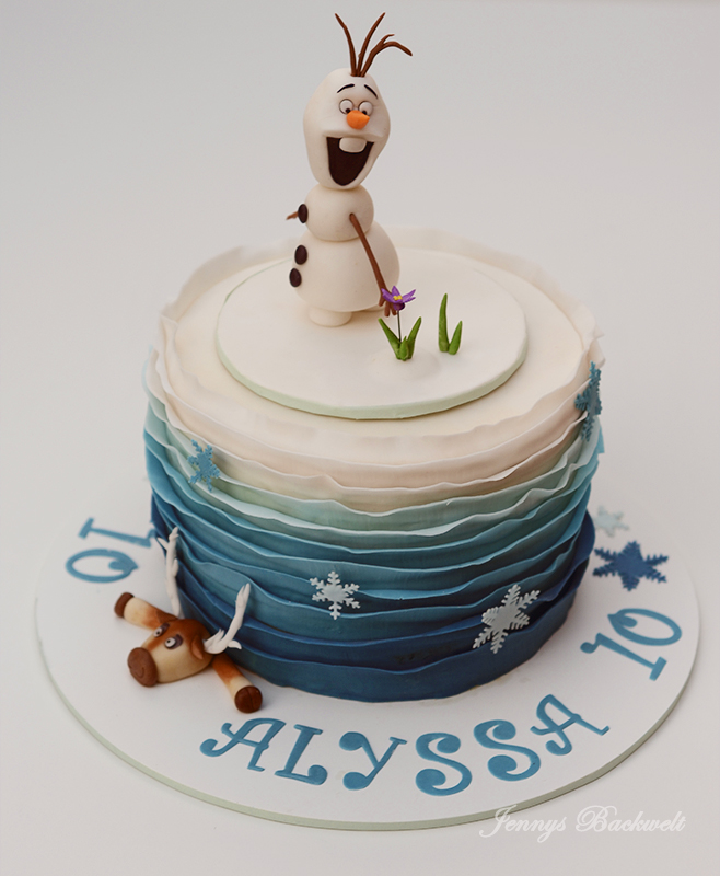 Eiskonigin Torte Mit Olaf Und Sven Zum Geburtstag Jennys Backwelt